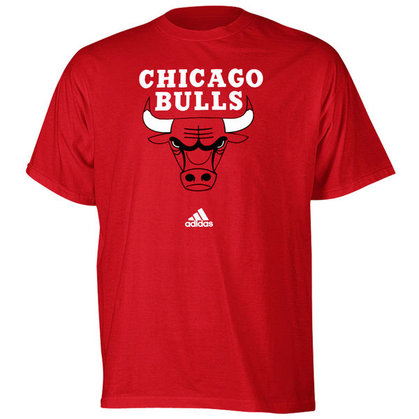 NBA Men adidas Chicago Bulls Red Primary Logo Tshirt->->Sports Accessory